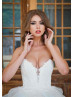 Ivory Lace Tulle Sweetheart Neckline Long Wedding Dress